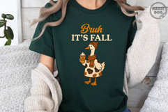Bruh It’s Fall Funny Goose Fall, Autumn Pumpkin Spice Coffee Product Image 3