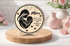 Happy Mother's Day Circle Home Decor Gift SVG Laser Present Product Image 3