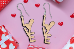 SVG Love St. Valentine's Day Earrings Laser Romantic Gift Product Image 3