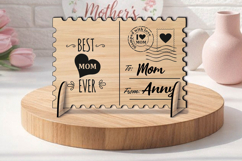 SVG Post Card Best Mom Ever Happy Mother's Day Gift Laser Product Image 3