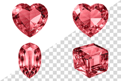 Red Gemstone | Watercolor ClipArt PNG Jewel Crystal Ruby Product Image 3