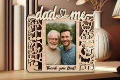 Giraffe Animals SVG Dad and Me Photo Frame Laser Gift Kids Product Image 3