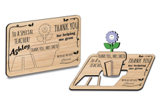 3D Flower Teacher Appreciation Card SVG Laser Pop-up Gift Product Image 3