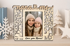 Holiday SVG Nana Me Photo Frame Winter Laser Gift Christmas Product Image 3