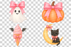 Cute Pink Ribbon Halloween | Witch Hat Jack o&#039; Lantern PNG Product Image 3