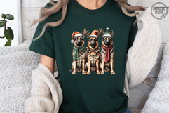 German Shepherd Christmas|Christmas Dog with Santa Hat Product Image 3