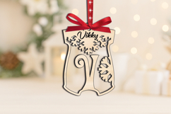 Bodysuit Letter V SVG Laser Baby Christmas Ornament Newborn Product Image 3