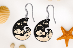 Nautical Seashell Fish Earring SVG Nature Summer Laser Gift Product Image 2