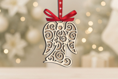 SVG Christmas Holy Angel Laser Ornament Holiday Pattern Gift Product Image 3
