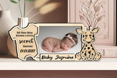 SVG Giraffe Baby Photo Frame Present Newborn Home Decor Pic Product Image 1