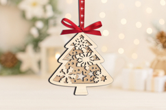 SVG Holiday Christmas Ornament Laser Gift Winter Pattern Product Image 1