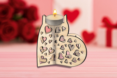 SVG Romantic Candle Holder Valentine's Day Love Gift Laser Product Image 1