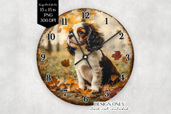 Cavalier King Charles Spaniel Clock Face PNG Product Image 1