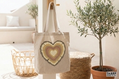 Heart Tree Rings PNG, Rustic Wood Slice Design, Nature Product Image 2