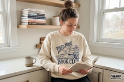 Tired Moms Book Club PNG, Mama Reading Shirt, Mothers Day Product Image 2