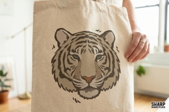 Tiger Head Trendy Shirt Sublimation, Neutral Big Cat Product Image 3