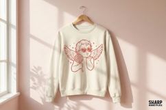 Cupid With Heart Sunglasses PNG, Cute Angel Blowing Kiss, Product Image 3