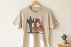 Southwest Desert Arch Cactus Scene, Western PNG For Shirt, Product Image 4