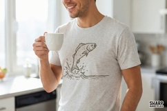 Jumping Bass PNG Design, Fishing Shirt Digital Download, Product Image 3