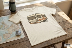 Vintage Camper PNG Design, Retro RV Trailer Digital Product Image 2