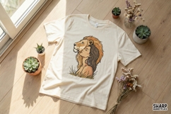 Lion And Woman PNG, Powerful Art, Strength Shirt Design, Product Image 2