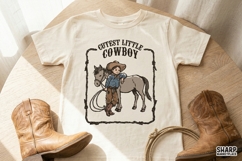 Cutest Little Cowboy, Summer Western Trendy Boy And Pony Product Image 2