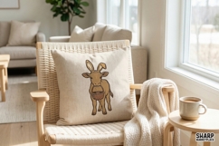 Easter Cow PNG Design, Bunny Ears Cow Digital Download, Product Image 2