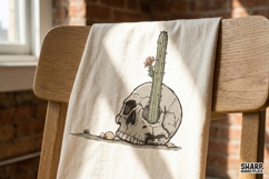 Desert Skull With Cactus Bloom, Halloween PNG Gothic Art, Product Image 2