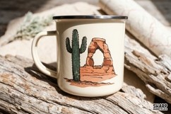 Southwest Desert Arch Cactus Scene, Western PNG For Shirt, Product Image 5