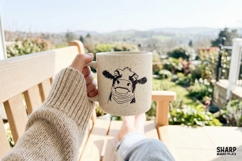 Silly Hand Drawn Cow Face Design With Highland Cow PNG, Product Image 3