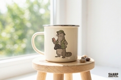 Adventurous Otter Photographer Nature Illustration With Png Product Image 2