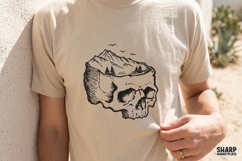 Skull Mountain Lake, Western PNG Nature Scene, Camping PNG Product Image 3