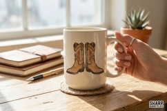 Western PNG, Trendy PNG, Shirt PNG, Vintage Cowboy Boots Product Image 4