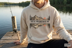 Cast All Your Cares On The Lord PNG, 1 Peter 5:7, Christian Product Image 3