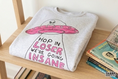 Hop In Loser We're Going Insane PNG, Trendy PNG, Shirt PNG, Product Image 2