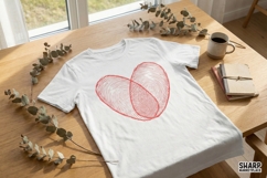 Fingerprint Heart PNG, Digital Download, Love Symbol Product Image 2