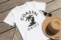 Coastal Drift PNG, Surfing Palm Tree Shirt, Beach Ocean Product Image 3