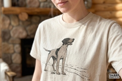 Vintage Pointer Dog Coastal Sketch, Png Designs For Shirt Product Image 2