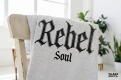 Rebel Soul, Western PNG Gothic Letter Shirt Design, Trendy Product Image 4
