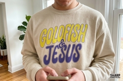 Goldfish &amp; Jesus Faithful Fishing Humor, Christian Jesus Product Image 3