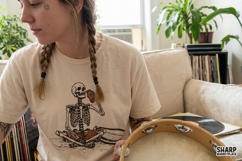 Skeleton Beach Break With Coconut Drink, Halloween Png, Product Image 3