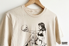 Deadly Doll Halloween PNG, Gothic Skull Shirt Design, Product Image 2