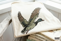Flying Mallard Duck, Summer Trendy Shirt PNG, Vintage Product Image 4