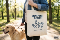 Morning Route PNG, Funny Goose and Dog Walking Shirt Product Image 3