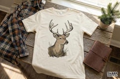 Deer PNG, Majestic Buck Clipart for Shirts, Wildlife Animal Product Image 2