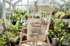 I'd Rather Be Planting Garden Wheelbarrow Floral Art With Product Image 2