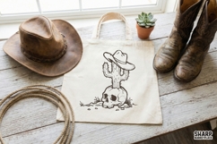 Cactus Skull Cowboy Hat PNG, Western Desert Skull Design, Product Image 3