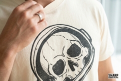 Astronaut Skull Helmet Illustration, PNG Designs For Shirt, Product Image 4