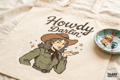 Howdy Darlin' Western PNG, Trendy Shirt PNG For Funny Product Image 3