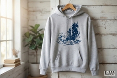 Sailing Ship PNG, Nautical Art Print, Vintage Ocean Wave Product Image 4